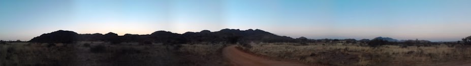 A panorama of the mountains around Namib Grens guestfarm on the Spreetshoogte Pass in Namibia.